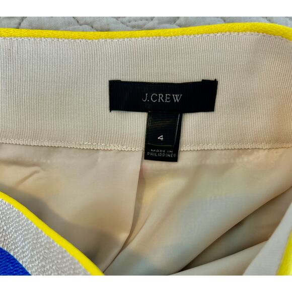 J. Crew Skirt Rainbow Striped Jacquard Pencil Skirt with Frayed Hem size 4 - Picture 6 of 6